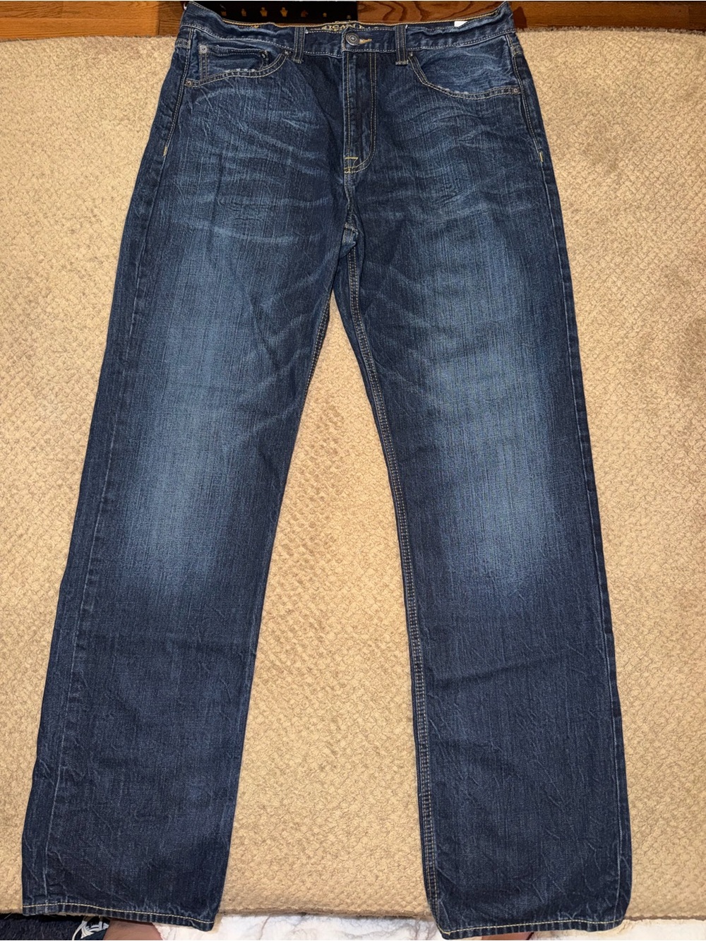 American Eagle Outfitters Men’s 100% Cotton Dark Wash Relaxed Fit Jeans - 34x34